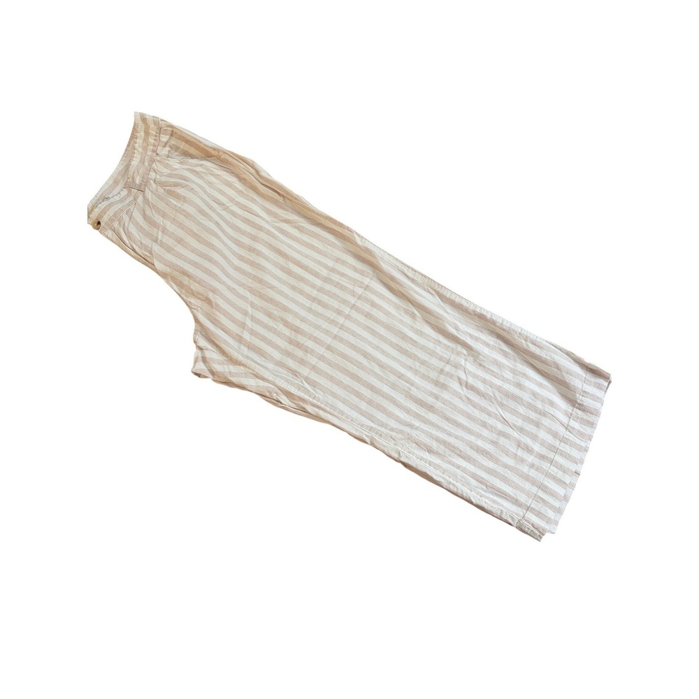 torrid Beige and White Striped Wide Leg Pants - Picture 4 of 15